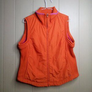 Tommy Hilfiger Vest Jacket L Full Zip Orange Pink